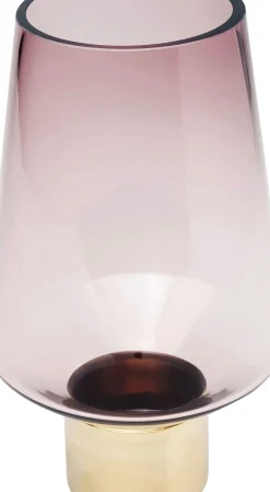 KARE24.se Vas Noble Ring - Glasvas på Fot Tonad Purpur Lila/Mässing, 26cm - KARE Design Discount