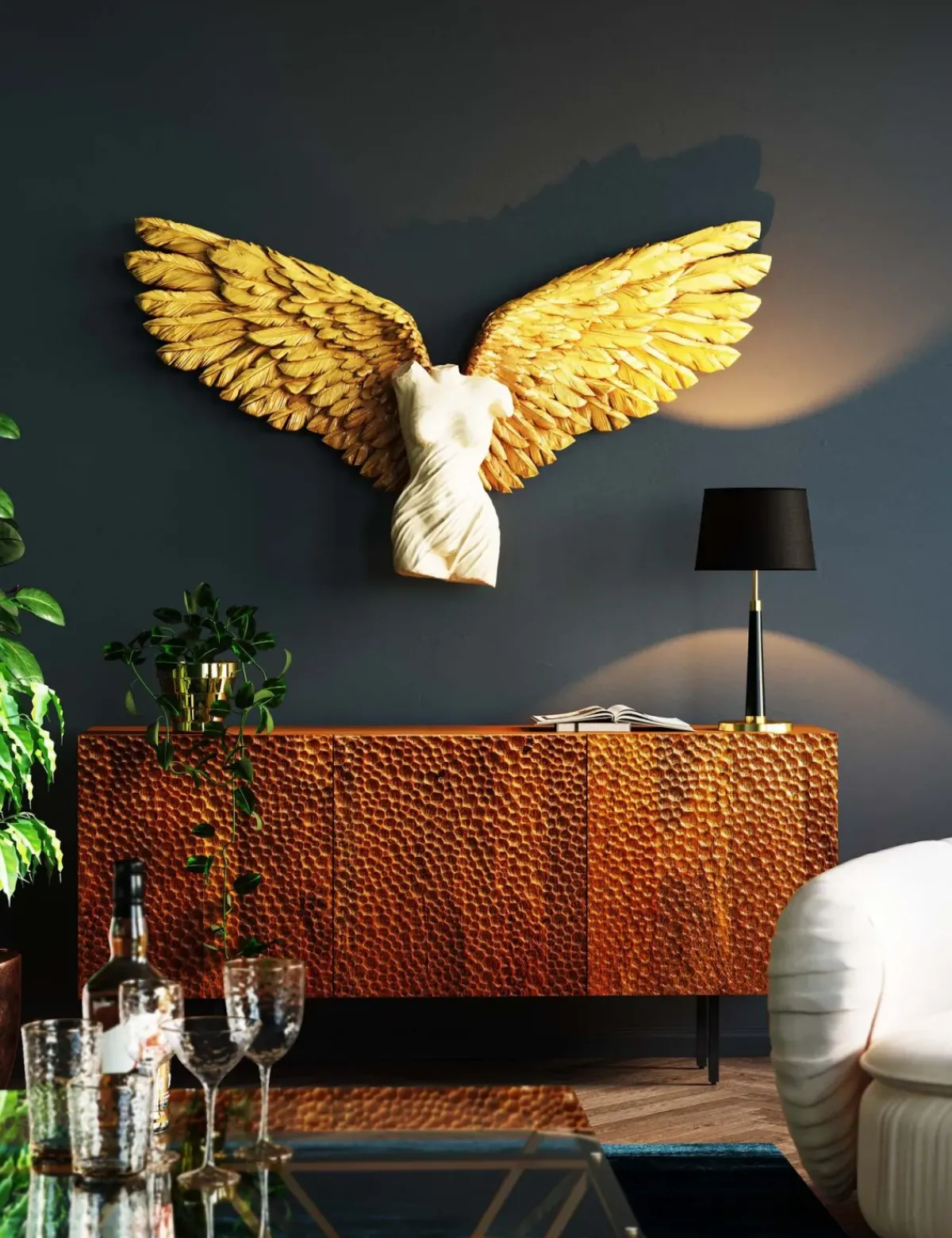 KARE24.se Väggdekoration Guardian Angel - kvinna, 124x71cm - KARE Design Hot