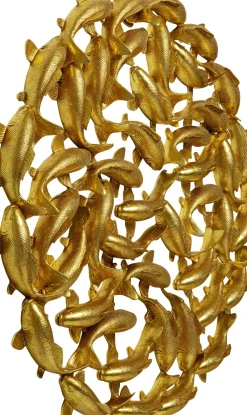 KARE24.se Väggdekoration School of Koi - Guld Ø160cm - KARE Design Outlet