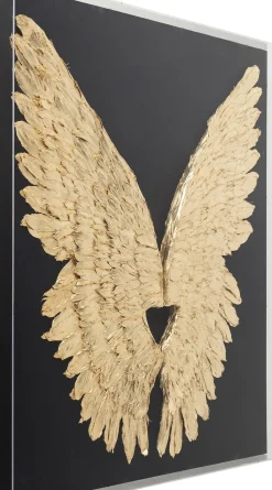 KARE24.se Väggdekoration Wings Guld Svart 120x120cm - KARE Design Hot