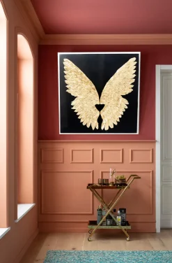 KARE24.se Väggdekoration Wings Guld Svart 120x120cm - KARE Design Hot