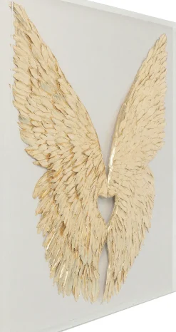 KARE24.se Väggdekoration Wings Guld Vit 120x120cm - KARE Design Best