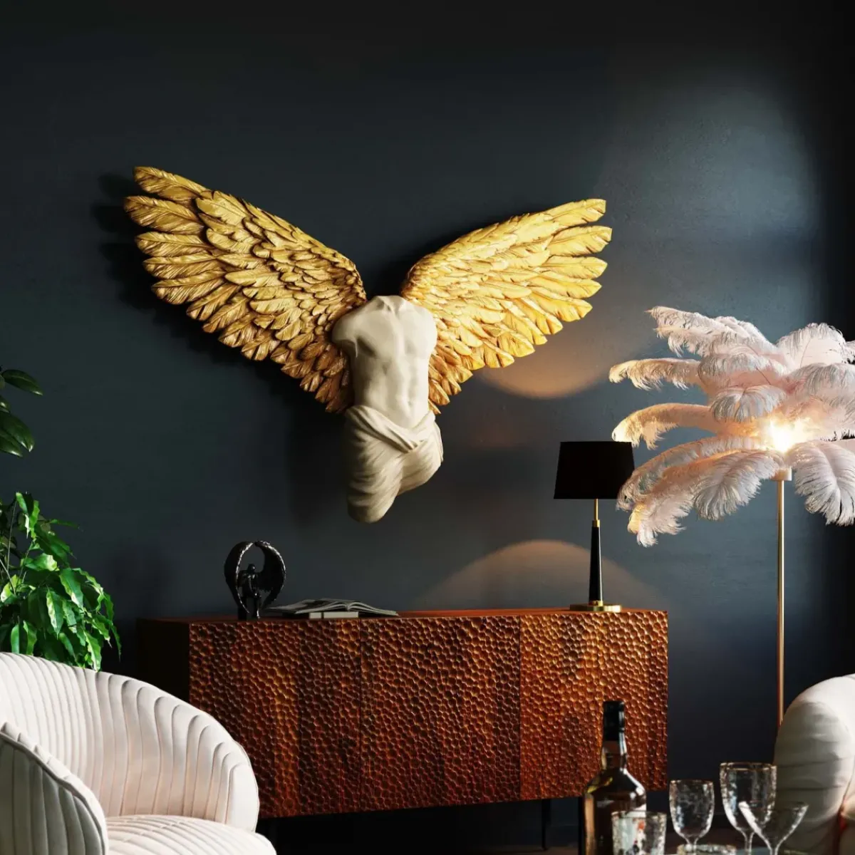 KARE24.se Väggdekor Guardian Angel - Skyddsängel, man, 124x71cm - KARE Design Online
