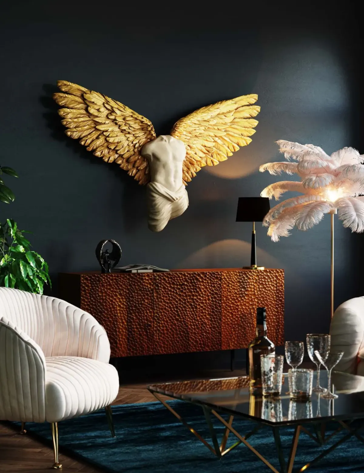 KARE24.se Väggdekor Guardian Angel - Skyddsängel, man, 124x71cm - KARE Design Online