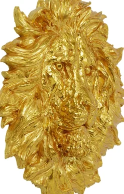 KARE24.se Väggdekor Lion - Skulptur Guld, 90x100cm - KARE Design Clearance