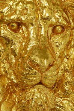 KARE24.se Väggdekor Lion - Skulptur Guld, 90x100cm - KARE Design Clearance