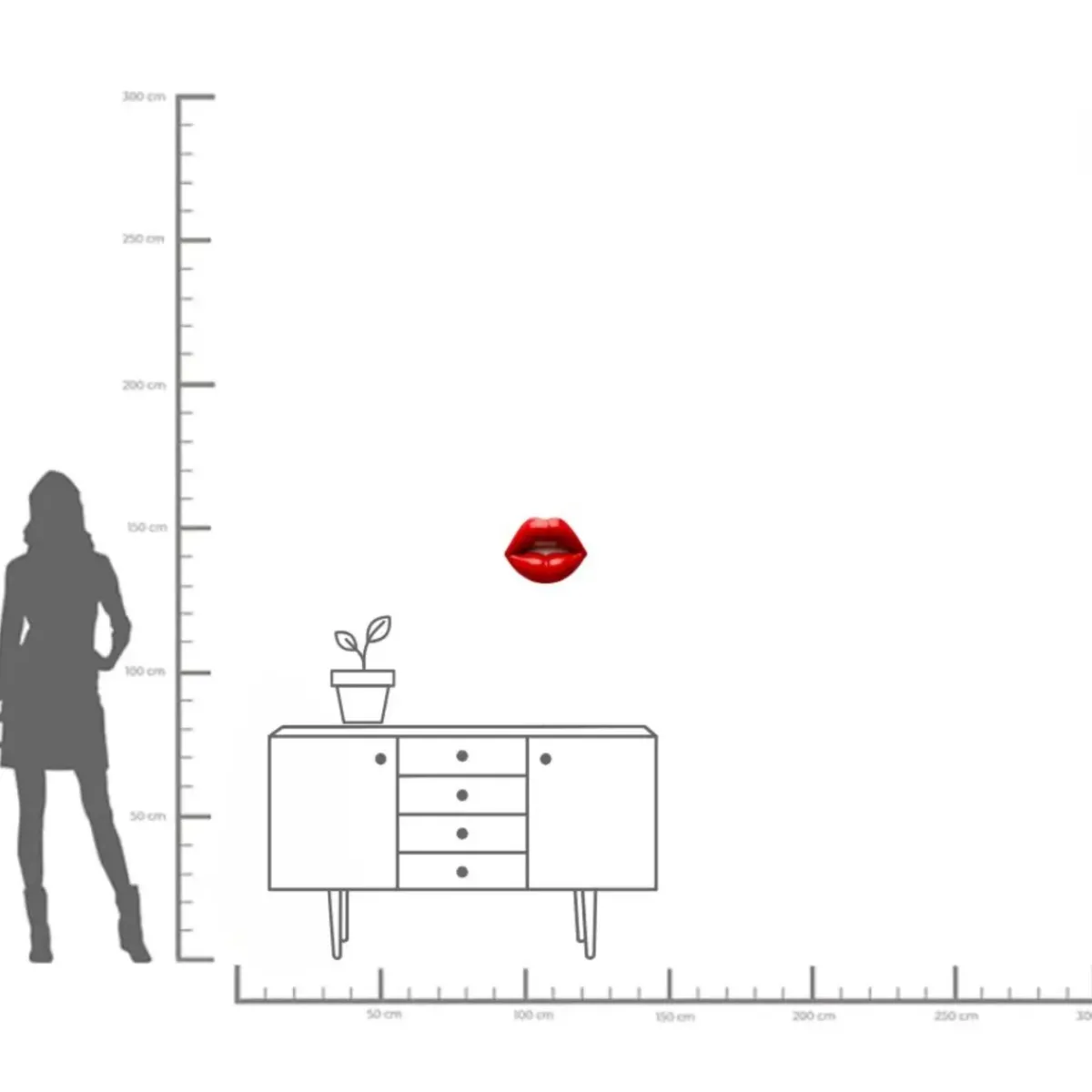 KARE24.se Väggdekor Lips, 30cm - KARE Design New
