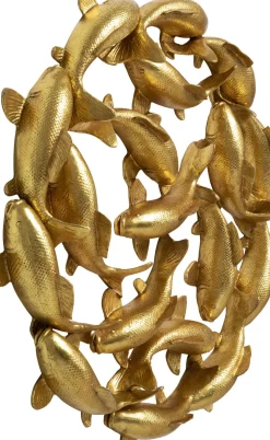 KARE24.se Väggdekor School of Koi - Guld Ø102cm - KARE Design Best