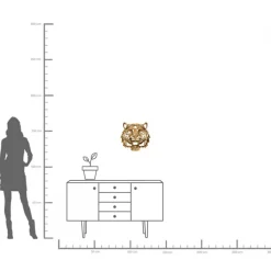 KARE24.se Väggdekor Tiger - Skulptur Guld, 43cm - KARE Design Best