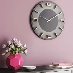 KARE24.se Väggklocka Leonardo Grå/Guld - KARE Design Outlet