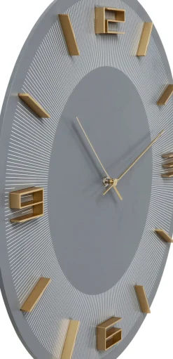 KARE24.se Väggklocka Leonardo Grå/Guld - KARE Design Outlet