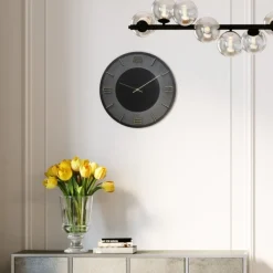 KARE24.se Väggklocka Leonardo Svart, Ø50cm - KARE Design Online
