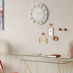KARE24.se Väggklocka Leonardo Vit, Ø50cm - KARE Design Discount