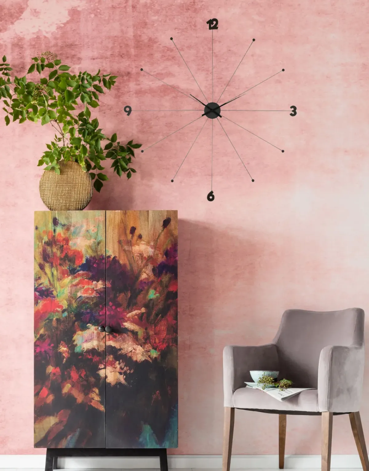 KARE24.se Väggklocka Like Umbrella - Svart, Ø100 - KARE Design Online